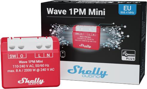 Produktbild Shelly Wave 1PM Mini EU LR (Schaltaktor)