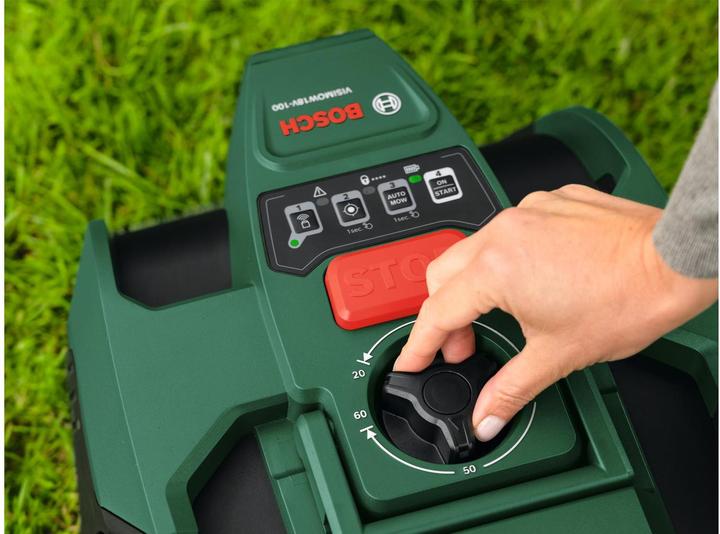 Actual product image Bosch Home & Garden VisiMow 18V-100 Solo (100 m², Without boundary wire)