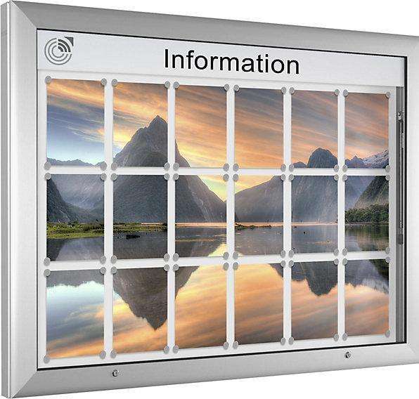 Image du produit kaiserkraft Vitrine d'exposition pour l'intérieur et l'extérieur (Tableau magnétique, 138 x 102.50 cm)