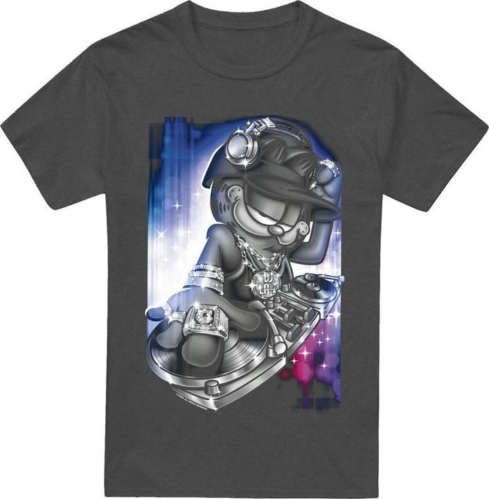 Actual product image Garfield Unisex Adult DJ Lazy T-Shirt (L)