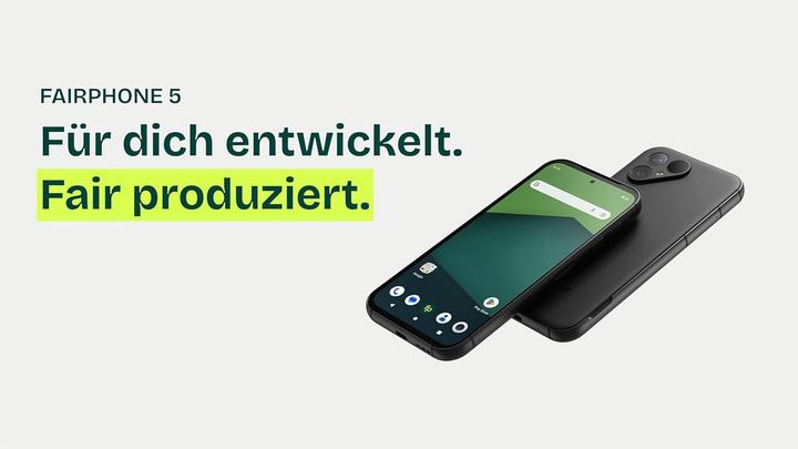 Produktbild Fairphone Exklusive Amazon-Variante mit iFixit-Schraubendreher, 50 MP Kameras, nachhaltig und reparierbar (256 GB, Schwarz, 5G)