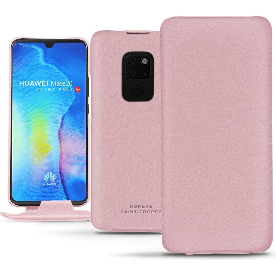 Noreve Lederschutzhülle vertikal (Huawei Mate 20), Smartphone Hülle, Rosa