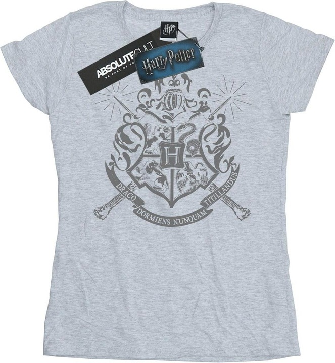 Immagine prodotto Hogwarts Badge Wands Maglietta Donna (XXL)