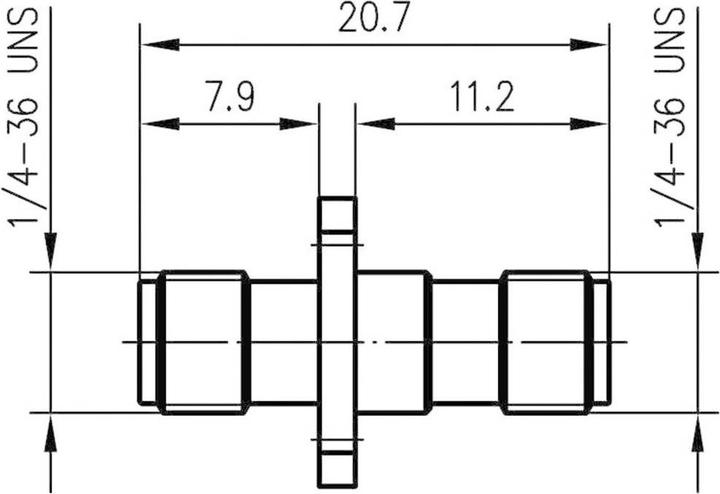 Produktbild Telegärtner Einbauadapter SMA Buchse/Buchse 50 Ohm