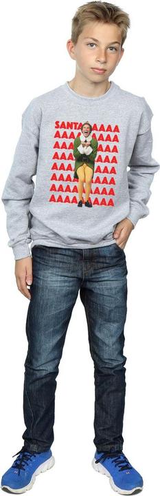 Actual product image Elf Boys Buddy Santa Scream Sweatshirt (116)