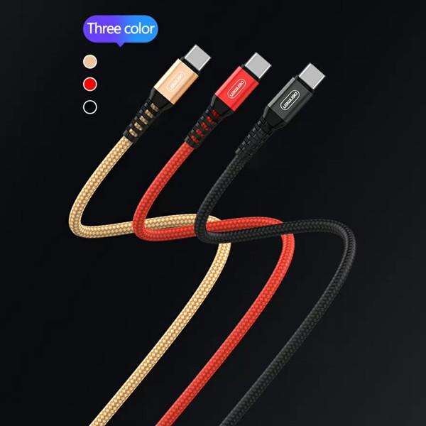 Actual product image Denmen Usb-Cable Reinforced Braided Type-C Black 1m D02t (1 m)