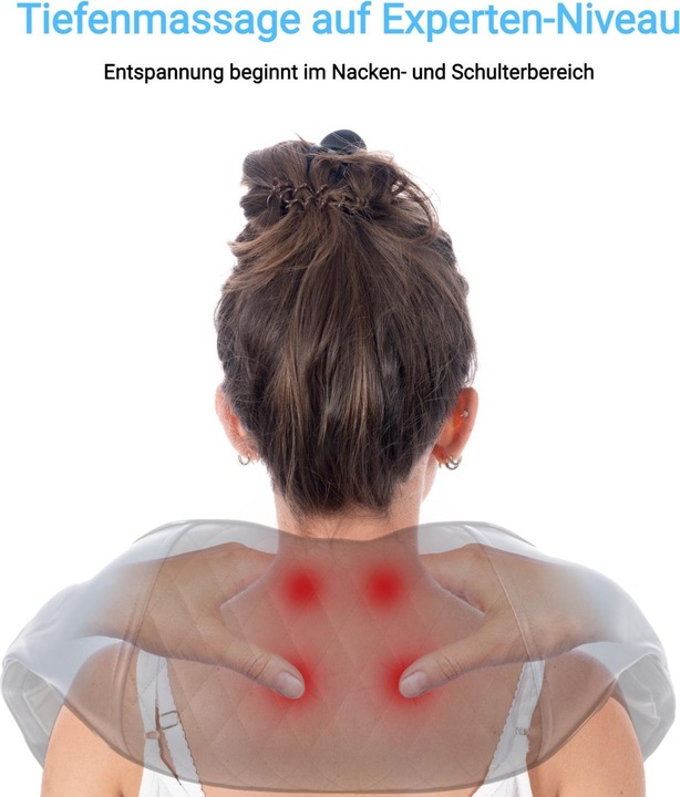 Produktbild Fitleap Nackenmassagegerät, Shiatsu Massagegerät für Muskelschmerzlinderung