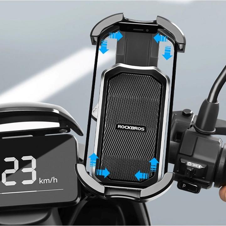 Actual product image Rockbros 25210032001 phone holder for handlebar bike - black