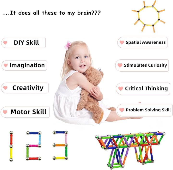 Actual product image Morkka 182-teiliger Magnetbaukasten