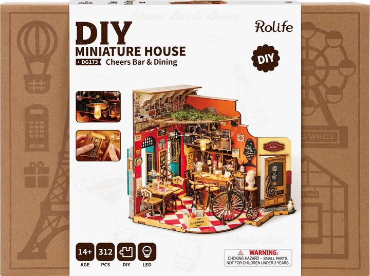 Actual product image Robotime 3D Puzzle Cheers Bar und Dining, Motiv: Landschaft