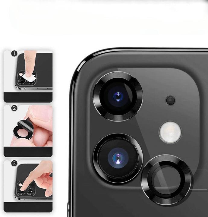 Actual product image Enkay iPhone 15 / 15 Plus - Camera Lenses Bulletproof Glass yellow (2 pcs., Apple iPhone 15, Apple iPhone 15 Plus)