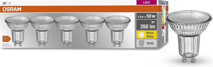 Produktbild Osram Led Base Par16 (GU10, 4.30 W, 350 lm, 5 x, F)