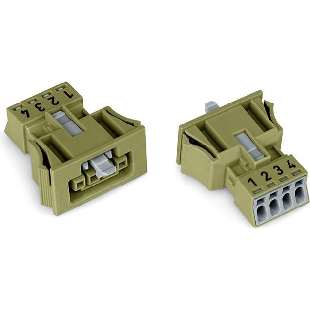 50x Wago Snap-In-Buchse, Elektronikkabel + Stecker, Grün
