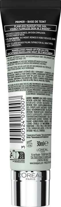 Immagine prodotto L'Oréal Paris Maquillage Prime Lab 24h Redness Eraser Tb 30 ml (Gomma per il rossore)