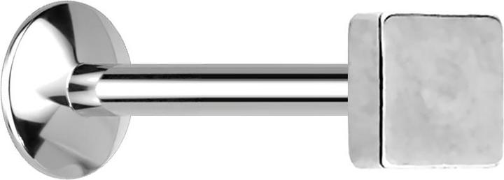 Immagine prodotto Star Piercing Micro UFO Labret filetto interno argento con quadrato (senza ottone, Acciaio chirurgico 316L)