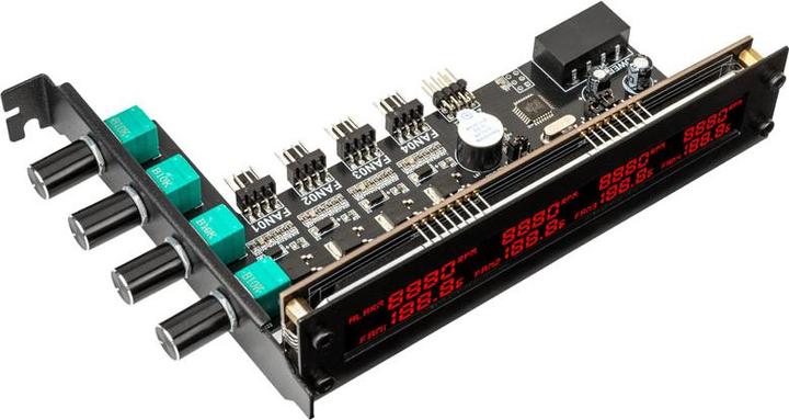 Lamptron CP425 PCI-Slot Lüftersteuerung mit Display (8 Lüfter)