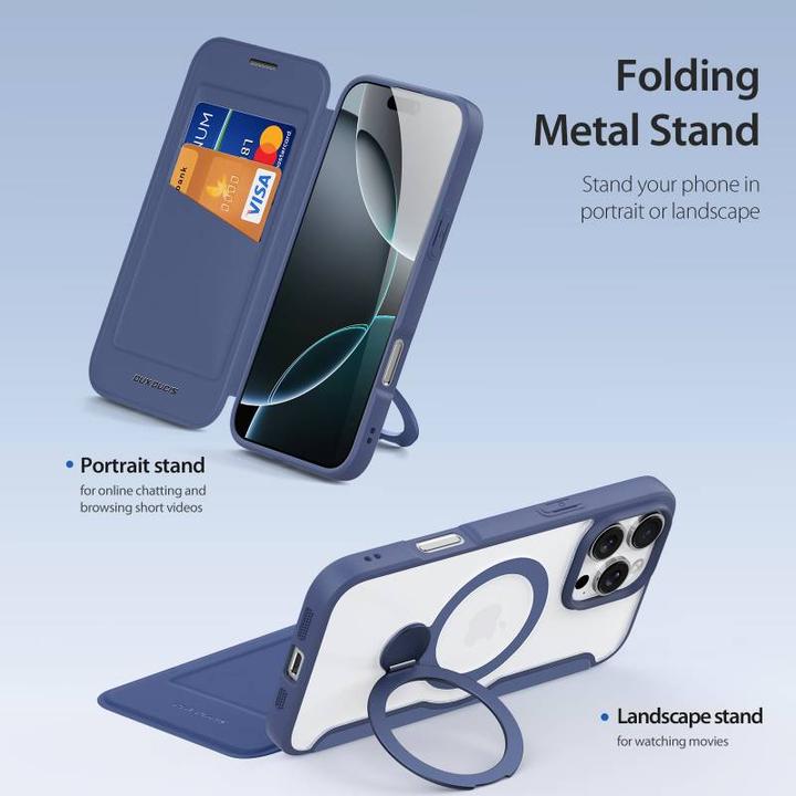 Image du produit Dux Ducis Housse cuir Skin X Pro 360° Ring Stand Series (Apple iPhone 16 Pro Max)