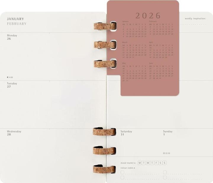Actual product image Moleskine 12mSpiralLife 2026 LG SC Swz (13 x 21 cm, English)
