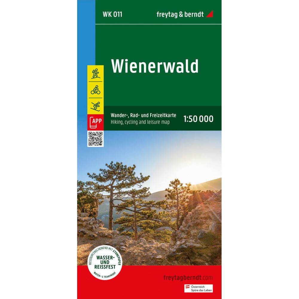 Wienerwald, Wander-, Rad- und Freizeitkarte 1:50.000, freytag & berndt, WK 011, Landkarte