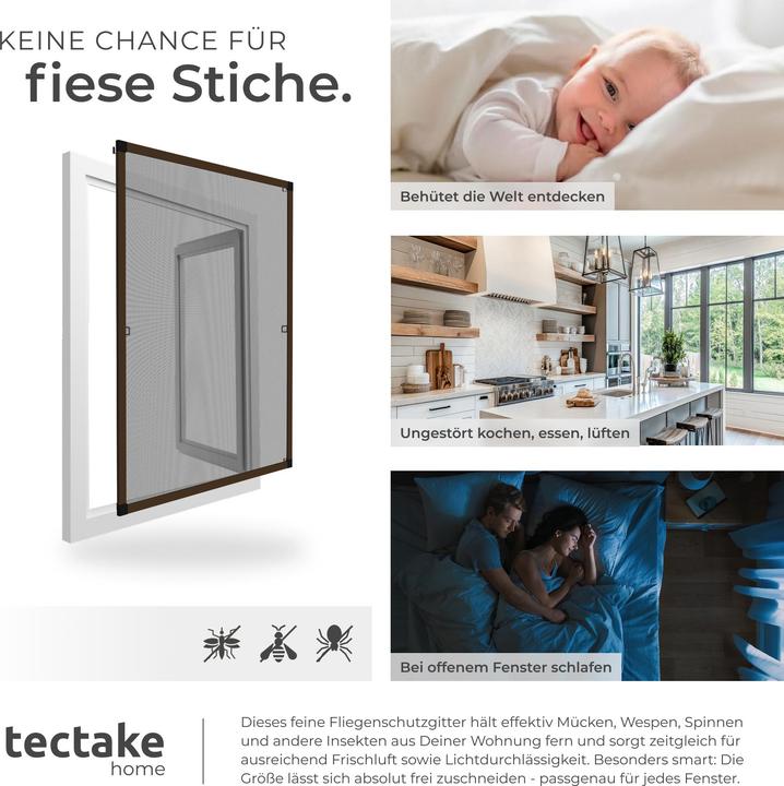 Image du produit tectake Moustiquaire pour fenêtre (100 x 120 cm)