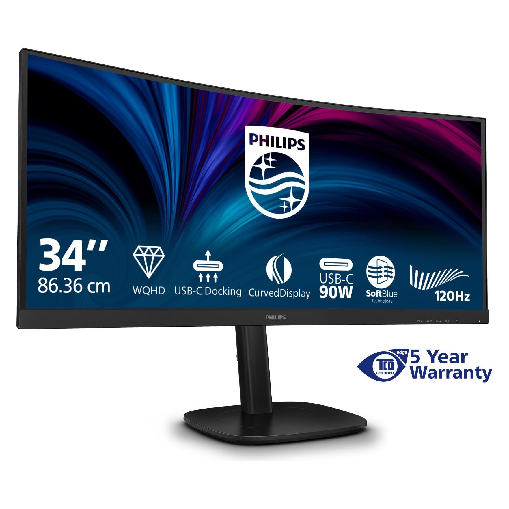 Philips 34B2U3600C (3440 x 1440 Pixel, 34"), Monitor, Schwarz
