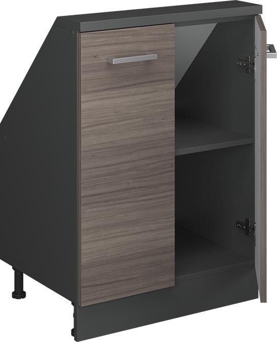 Produktbild Vichy Dachschrägenschrank Rion, Edelgrau/Anthrazit/Anthrazit, mit 2 Türen (46 x 60 x 81.60 cm)
