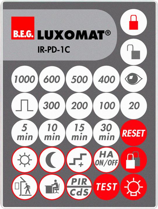 Immagine prodotto BEG Telecomando Luxomat IR-PD-1C 92520 per rilevatore di presenza PD11-M-1C piatto