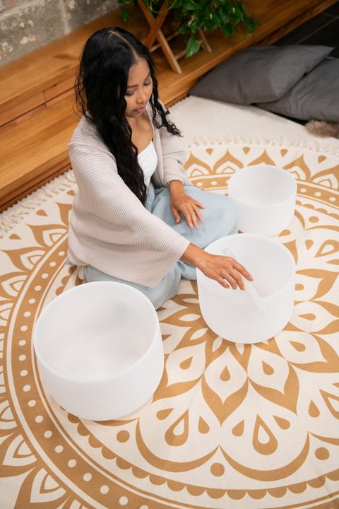 Actual product image Meinl Crystal Singing Bowl Set - 9A/11F/13D (Singing bowl)