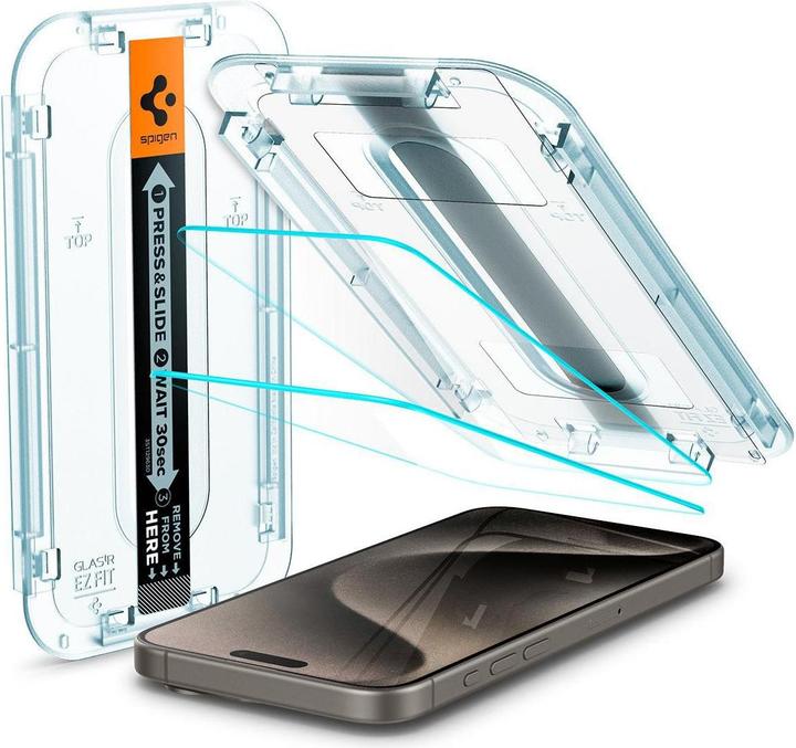 Spigen Glas.TR EZ Fit (2 pz., Apple iPhone 15 Pro)
