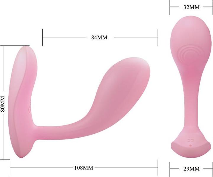 Actual product image Baile Pretty Love - Baird G-Spot 12 Vibration Settings Rechargeable Pink App