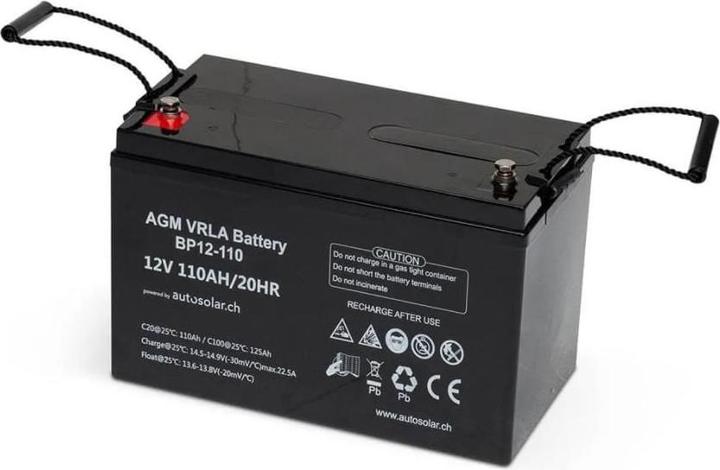 Actual product image Autosolar Battery AGM 110 Ah 12 V (12 V, 110 Ah)