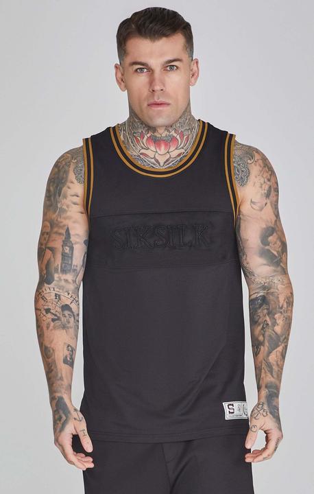 Actual product image Siksilk Top Basketball Vest in Black (M)
