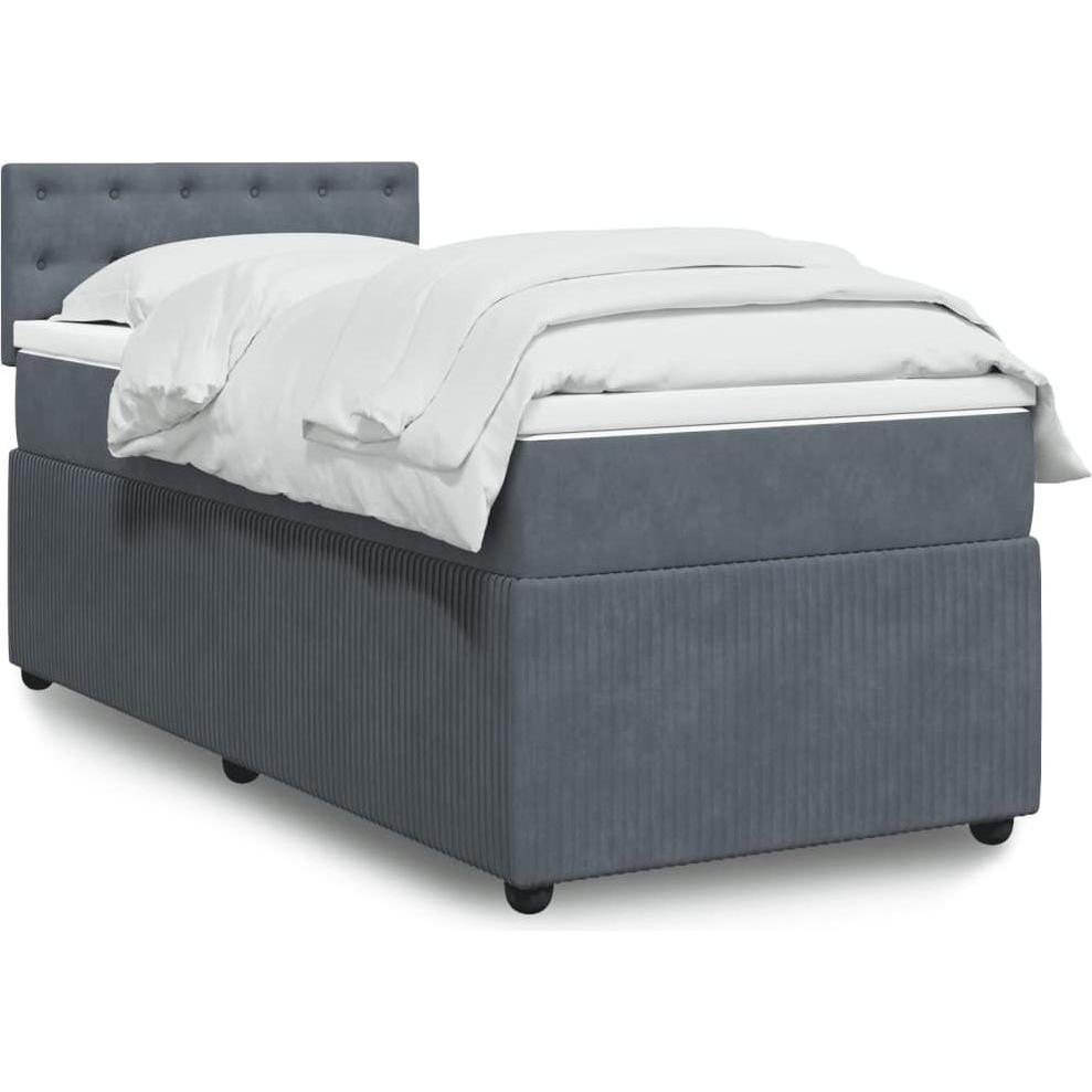 VidaXL, Bett, Bo x springbett mit Matratze 80 x 200 cm Samt (80 x 200 cm)