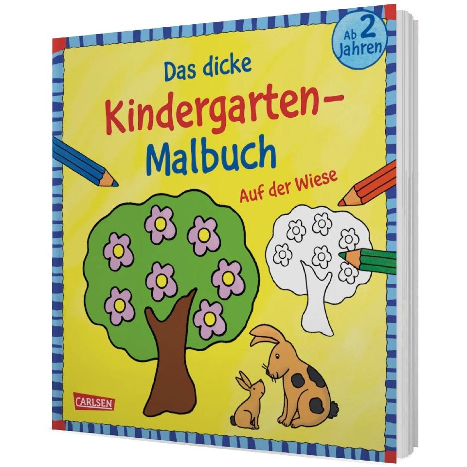 Carlsen Das dicke Kindergarten-Malbuch: Auf der Wiese