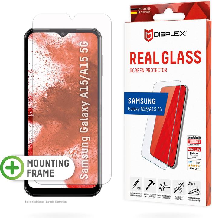 Produktbild Displex Real Glass, 2D Panzerglas (1 Stk., Samsung Galaxy A15, Samsung Galaxy A15 5G)