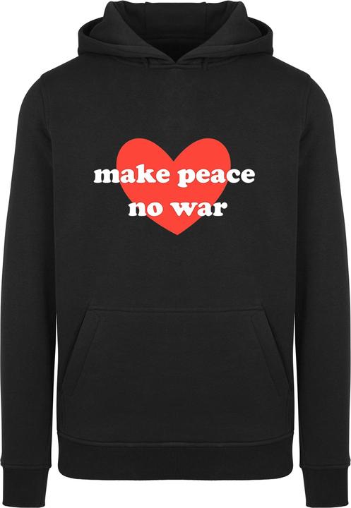 Produktbild Merchcode Peace - Red Heart Black Heavy Hoody - 161353 (XL)
