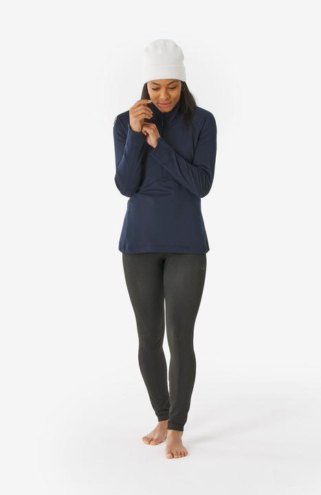 Image du produit Wedze Sous-vêtement thermique femme, BL TOP 500 demi zip bleu marine FFS (M)