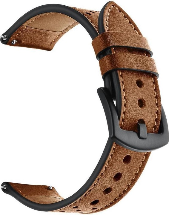 Produktbild Tech Samsung Galaxy 4 Smart Watch Lederarmband, Braun, 40/42/44/46m (40 mm, 42 mm, 44 mm, 46 mm, Echtes Leder)
