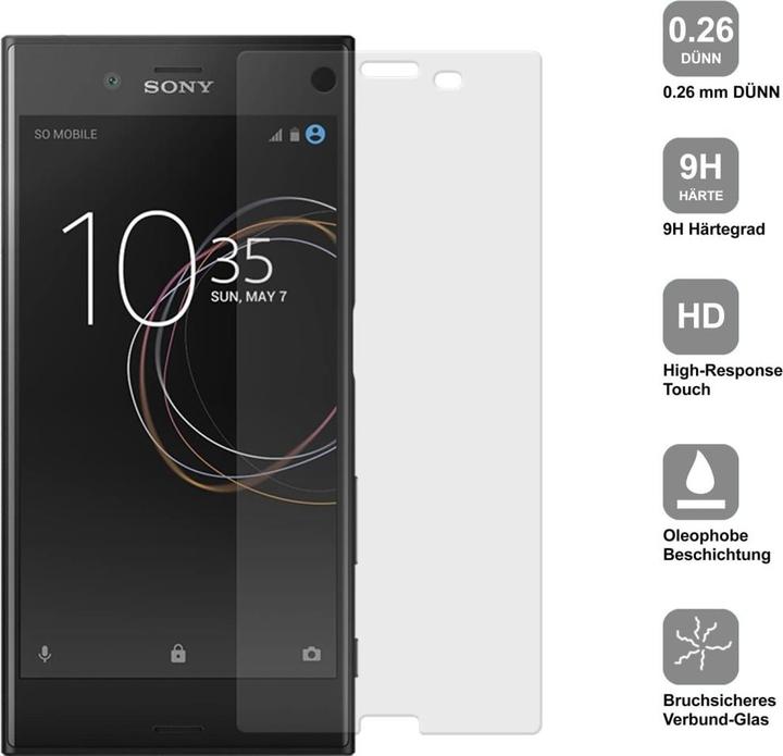 Produktbild Screenguard Sony Xperia XZs Panzerglas Schutzfolie Case Friendly Design (1 Stk., Sony Xperia XZs)