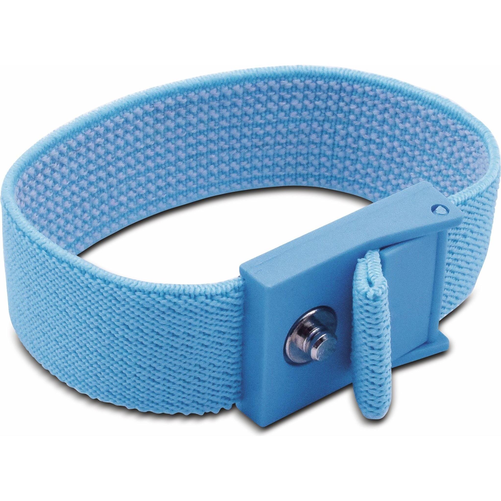 Quadrios, Zubehör Arbeitsschutz, ESD-Handgelenkband Blau Druckknopf 4 mm (Statikschutz)