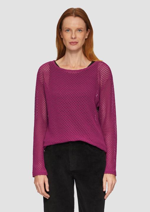 Produktbild S.Oliver T-Shirt Langarmshirt aus Ajour-Jersey (40)