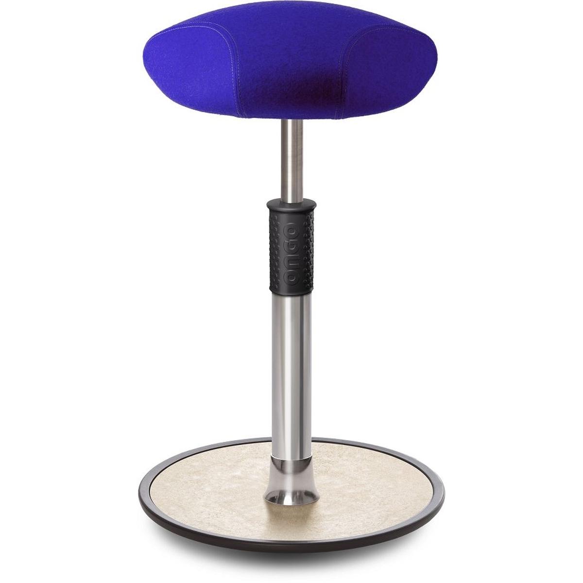 Ongo, Bürostuhl, Sitz- Stehhocker Free Tall Triangel kvadrat Divina Mel. Royalblau chr. /creme