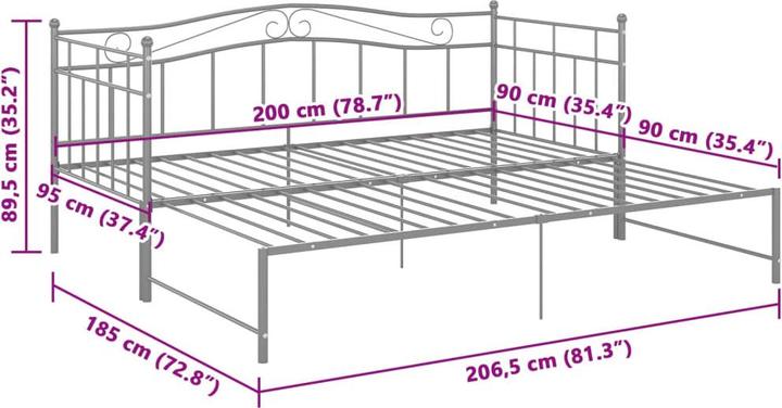 Image du produit vidaXL Schlafsofa-Gestell (90 x 200 cm)
