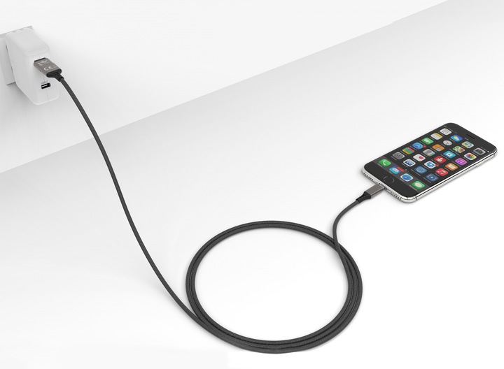 Actual product image Smrter Speedy USB charging cable to Lightning (1m), black ( SPEEDY L BK) (1 m, USB 2.0)
