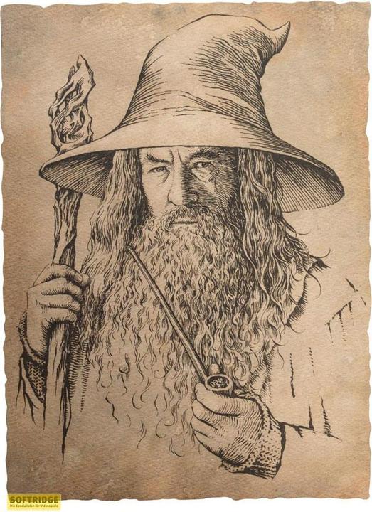 Actual product image Weta Workshop The Lord of the Rings - Portrait of Gandalf The Grey Statue Art Print (21 x 28 cm)