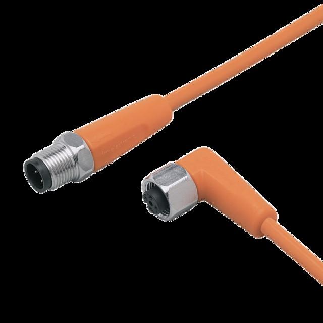 Actual product image IFM Connecting cable ger/gew. M12 3p gold-plated EVT033 - Cable - 10 m