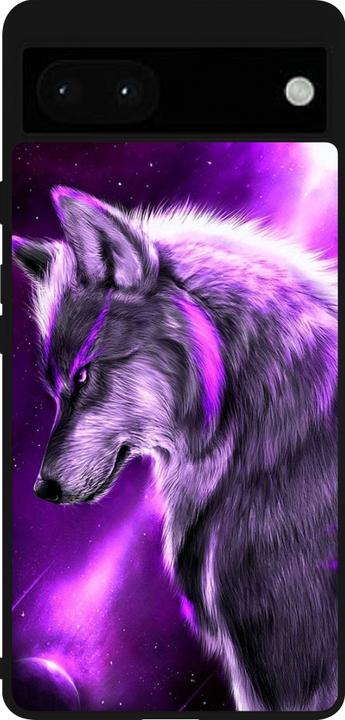 Produktbild PhoneLook Hülle Silikon schwarz Purple Sky Wolf (Google Pixel 6a)
