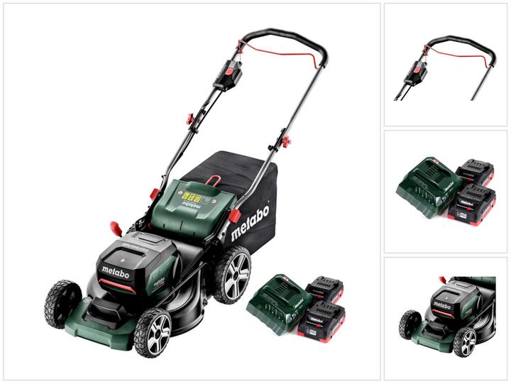 Produktbild Metabo RM 36-18 LTX BL 46 Akku Rasenmäher 36 V ( 2x 18 V ) 46 cm Brushless + 2x Akku 4,0 Ah + Ladege (Akkubetrieb)