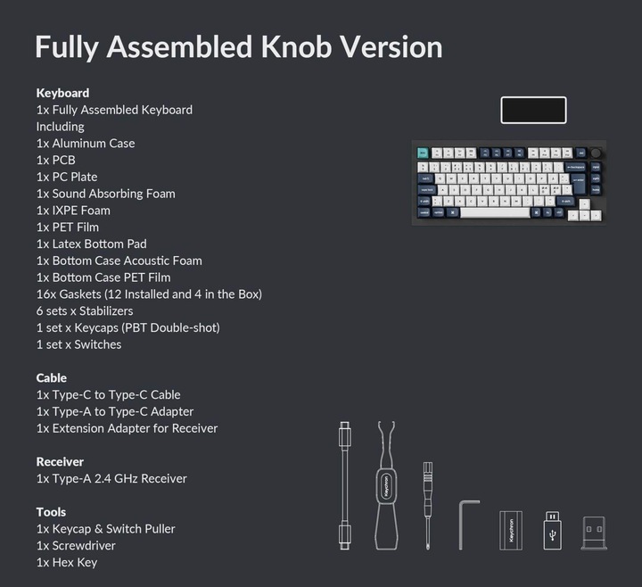Nutritional values and ingredients Keychron Q1 Max (CH, Cable, Wireless)