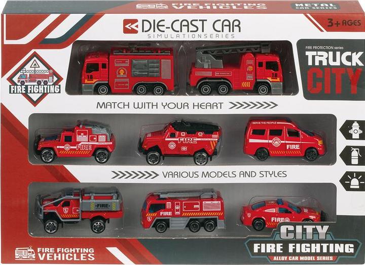 Image du produit Winfun Set de 8 véhicules de pompier